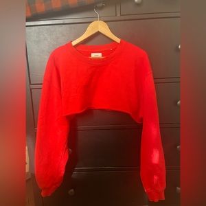 Cropped red sweatshirt from Joah Brown